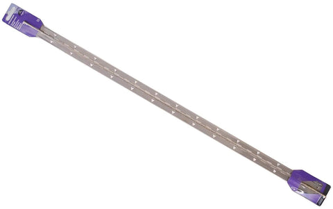 Pro Grade Full Continuous Piano Hinge 30 By 1 Inch Nickel Finish showing fixed pin security design and pre-drilled holes.