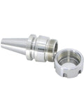 Heavy Duty Nbt30 Tool Holder With Er11 Er16 Er20 Er25 Er32 Collets And Precision 0.002 Accuracy For Router Bits And Milling Cutters No Keyway Design close-up view of tool holder and collet