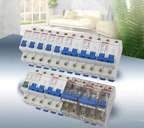 1A Miniature Circuit Breaker For Low Voltage Systems, 230 to 400V, 1 Pole Din Rail Mount DZ47-63 C1, 4000A Breaking Capacity
