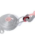 Four Pack Beefy Synthetic Soft Shackle Rope Set With Protective Sleeve 38,000 Lb Capacity Plus Two Red Recovery Rings 41,000 Lb Fits Three Eighths Inch