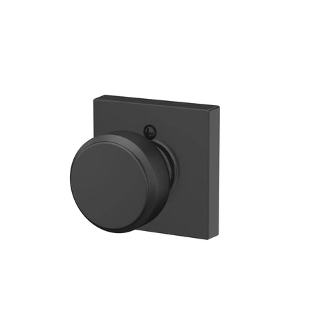 Bowery Matte Black Dummy Door Handle, One Sided Non Turning Door Knob For Decorative Use, Surface Mounted Door Pull