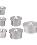 Six Piece Pro Grade Stainless Steel Dowel Tenon Center Set For Precise Drill Alignment And Panel Positioning In Furniture Making Includes Log Pin Transfer Plugs Kit For Accurate Woodworking, six stainless steel centers