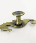 Dope Seahorse Style Zinc Alloy Cabinet Pull Handle in Matte Black, side view showcasing animal design accent for cabinets