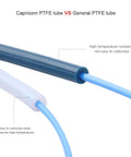Comparison of Capricorn and general PTFE tubes, part of XS Series 1.75mm PTFE Tubing Plug And Play For 3D Printing Upgrade With 2 PC4-M6