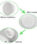 White 13mm Hole Caps And Hole Plugs 30 Pack For Panel End Caps And Tubing Posts Flush Mount Snap In Covers installation stages