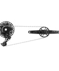 Gnarly 12 Speed Mountain Bike Groupset With 175mm 32 Tooth DUB Crank 11 To 50 Tooth Cassette Rear Derailleur Trigger Shifter And Chain Black For All Mountain And Trail Riding, black MTB drivetrain set