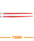 Heavy Duty 43 Inch Hay Bale Forks 3000 Lbs Capacity Two Piece Set For Tractor Loaders Symmetrical Double Fork Design Reduces Bale Damage