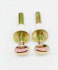 Two Pack Heavy Duty Toilet Seat Screws with Hinge Bolts and Hardware Kit Including Metal Washers and Plastic Nuts Replacement