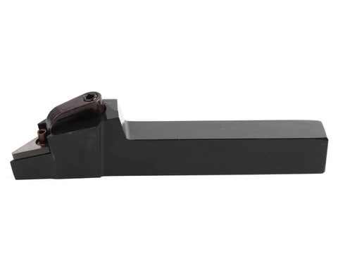 Heavy Duty Lathe Turning Tool Post For External Operations With Secure Clamping For Standard Vnmg Carbide Inserts side view of steel tool post