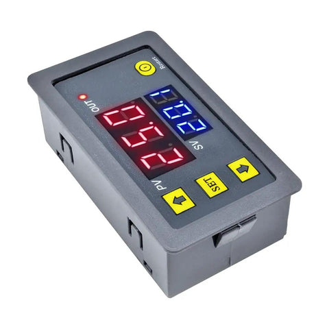 Two Pack Programmable Timer Delay Relay With LED Display On Off Cycle Timer Switch Digital Time Relay Module DC12V 20A Gray