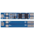 Rock Solid 2S BMS Protection Board For 7.4V 8.4V Lithium Ion Batteries, 2-layer PCB, compact design for DIY mods and solar light fixes.