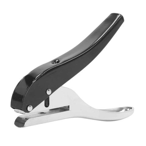 Heavy Duty Metal Hole Punch 3mm Single Hole Puncher, 25 Sheets Capacity, handheld tool for office and home, side view