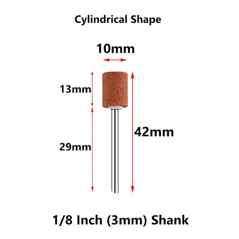 Fifty Piece Ten Millimeter Cylindrical Grinding Stone Set With One Eighth Inch Shank For Your Everyday Rotary Tools image.