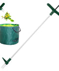Stand Up Weeder And Weed Remover Tool With 39 Inch Handle, 3-Claw Manual Weeder, Stainless Steel Foot Pedal, Back-Friendly Weed Puller, Garden Waste Bag