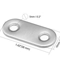 10 Pack Repair Plates 37mm By 16mm Flat Mending Brackets Connector For Wood Metal Furniture DIY Projects Silver Tone Heavy Duty