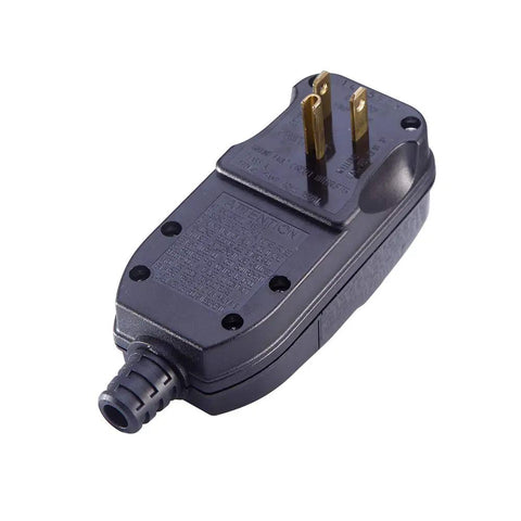 GFCI Plug For Pressure Washer And Pool Pump No Sweat Auto Reset 15 Amp 120V 3 Prong Outdoor Waterproof Circuit Breaker Safety Plug With Quick Trip In 0.03 Second