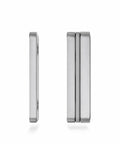 Side view of Upgraded Soft Close Magnetic Cabinet Door Catches With Built In Hydraulic Damper For Quiet Self Close Preventing Slams And Pinching Injuries.