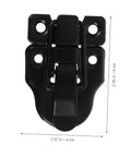 Retro Style Duckbilled Toggle Hasp Lock For Wooden Tool Boxes, Jewelry Boxes, Cabinets And Chests With Complete Installation Kit, 6cm black latch