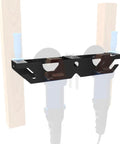 Two Pack Angle Grinder Holders With Two Bays, Wall Mount Bracket And Cord Hanger for workshop or garage installation