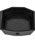 Hardcore Electric Skateboard Battery Case With Battle Ready Hard Shell And Quick Charge Port For Custom Longboard Rigs And Daily Street Grinding, rugged black enclosure, interior view.