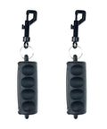 2 Pack Archery Arrow Puller Gripper With Belt Clip, black soft rubber extractor visible, lightweight and durable for target removal.