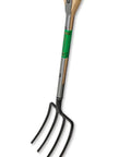 Deep Dish Banjo Plantation Fork With Solid Forged Carbon Steel Head Five Rivet Ash Handle Integral Wooden Hilt Powder Coated Head For Rust And Scratches BS3388 Load Tested Heavy Duty Garden Tiller For Tough Lifts Be A Real Beast