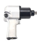 Badass Pneumatic Air Hammer Kit with 1/2 Inch Drive Impact Wrench Torque Control Integrated Handle Heavy Gauge Tools for Mechanics Breaking Loose Rusty Nuts Car Work side view of pneumatic air hammer with adjustable trigger and sturdy build