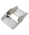 High torque damping hinge, 304 stainless steel, small size with dual rollers and four-hole mounting plate