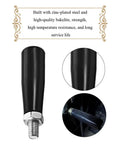 Built Tough Revolving Handle Knob Handwheel M12 X 120mm Threaded Stem Lathe Crank, black Bakelite grip detail