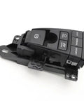Slick Electronic Parking Brake Switch Built With Eco Sport And Ev Mode Buttons, black ABS shell, compact size for Toyota Camry and Volvo.