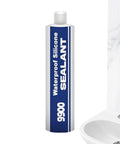 Premium Heavy Duty Waterproof Sealant Adhesive With Advanced Polymer Tech in a tube next to a sink on marble.