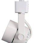 Side view of 8W Dimmable LED Track Light Head Kit with CRI90 Plus 5000K Daylight Adjustable Tilt 40 Degree Beam Halo Style White Finish