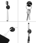 12-Pack Black Adhesive Cable Clips For Cord Management And Wire Organization holding toothbrush, keys, cable, pen