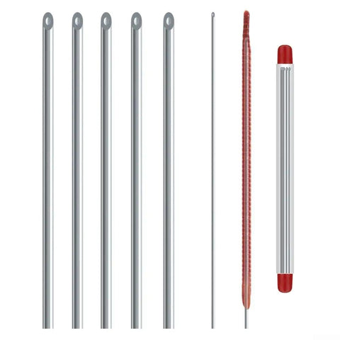 Hollow Bait Threading Needle Set 5 Piece Stainless Steel Rigging Accessories For Feeder Carp Coarse Tackle Gear With Easy Pass Through Design That Keeps Lures Locked In And Reduces Shake On Long Casts, 5-piece set