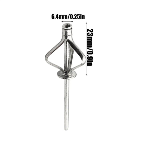 Close-up of Bombproof Aluminum Blind Rivet Kit With Steel Mandrel, showing single rivet, 6.4x23mm, anti-vibration, rust resistant.