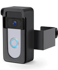 Anti Theft Doorbell Mount For Battery Video Doorbell Models 1 2 3 3 Plus 4 Plus Pro 2020 Release 2024 Release Adjustable No Drill Install Mount Keeps Doorbell Level And Unobstructed Motion Sensor Fits Battery Doorbells shown in black material