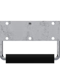 Spring Loaded Surface Mount Handle In Steel With Padded Rubber Grip for heavy duty lifting, retracts when not in use, supports up to 500 lbs.