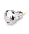 Waterproof Momentary Push Button Switch 8mm Mini Metal Button With Golden Feet Self Reset 1NO DC 36V 2A Micro Round Button For Doorbell Power Start Durable Silver Body Pack Of 5, silver 8mm metal push button with golden foot