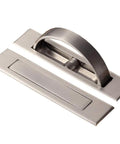 Slick Hidden Cabinet Handles Pack Of Two Smooth Rotating Zinc Alloy Pulls In Brushed Nickel Finish No Sweat Setup To Refresh Your Drawers Or Closet Doors Quick, showcasing a sleek brushed nickel handle and base.