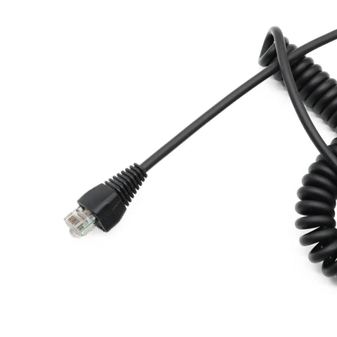 Coiled cable of Handheld Shoulder Microphone For Yaesu And Vertex Radios With Durable Mic Hanger Fully Compatible With VX2500 VX2508 VX2100