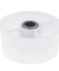Legit Heavy Duty Dryer Idler Pulley Wheel Bearing Replaces Wp6 3700340 And Ap6009859 white ceramic pulley with metal center for dryer repairs.