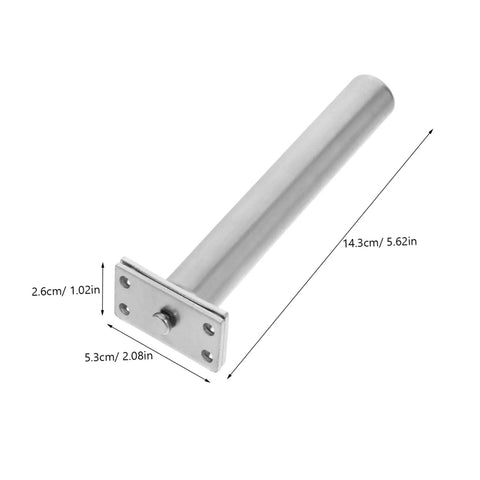 Badass Heavy Duty Adjustable Door Closer With Rock Solid Spring Pole Latch and Smooth Self Closing Gate Hinge, stainless steel pole.