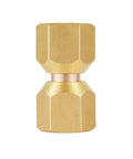 Two Piece Female Flare Swivel Brass Adapter For 3 8 Inch Flare Fittings Solid Brass Construction Built To Last Corrosion Resistant Not For Potable Water Fuel Oil Air Propane LP Natural Gas Temperature Range Minus 65 To 250 Degrees Fahrenheit, front view