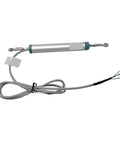 Dual Joint Linear Sensor With Eye Rod For 25mm To 150mm Travel, 0-5V Output, V1, showing stainless steel rod and wiring