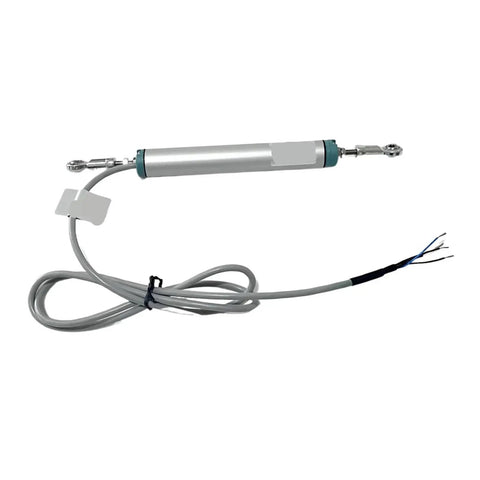 Dual Joint Linear Sensor With Eye Rod For 25mm To 150mm Travel, 0-5V Output, V1, showing stainless steel rod and wiring