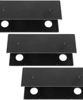 No Sweat Under Desk Laptop Bracket With Adjustable Angle Holder For Keyboard And Router Storage Black Plastic Build.