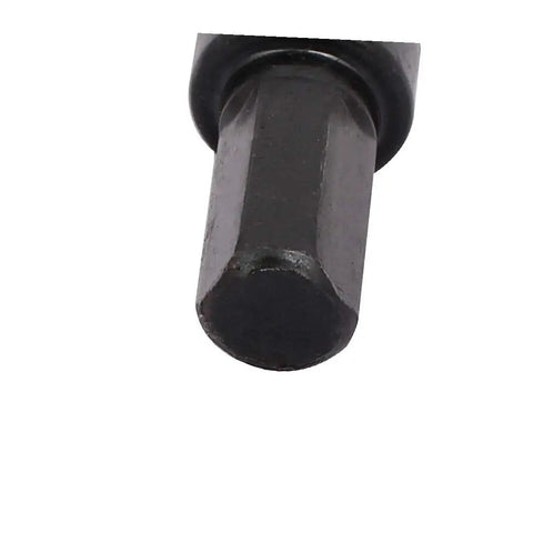 Close-up view of the 5mm shank from 22mm Hole Saw Set, 2 Pieces, 67mm Overall Length, 13mm Cutting Depth, HSS Steel, Includes Hex Wrenches And Case