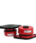 Heavy Duty Industrial Damping Spring Shock Absorber And Anti Vibration Isolator For Factory Equipment Noise Reduction Mount Rated 2750 To 3300 Kgs, red and black unit, robust design.