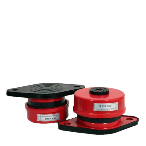 Industrial Damping Spring Shock Absorber Vibration Isolator Mount Noise Reduction Equipment Cushion in red and black design.