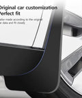 Tough Front And Rear Mud Flaps For Tesla Cybertruck 2024 close-up of custom fit guard showing sleek design and fit.